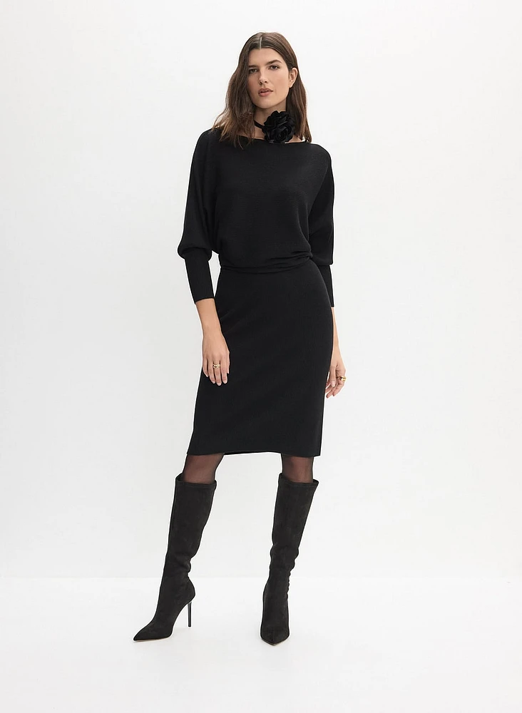 Dolman Sleeve Sweater Dress