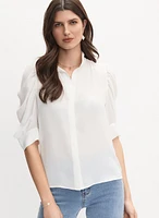 Blouse à col montant