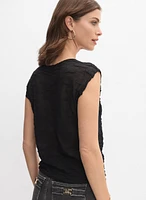 Haut en jacquard texturé