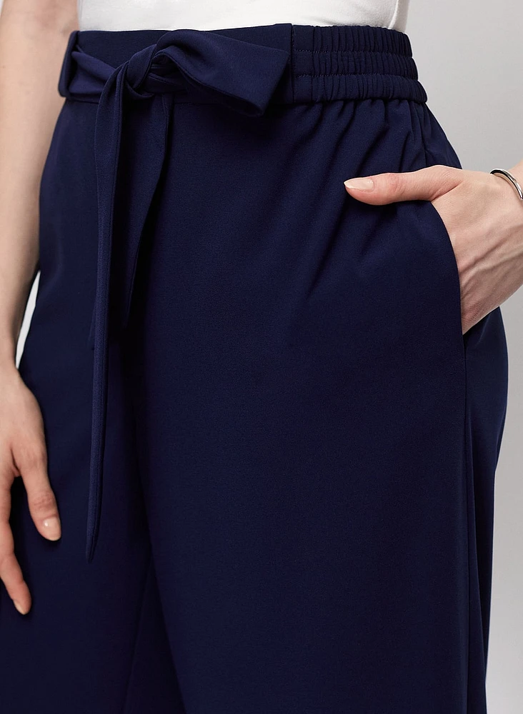 Pantalon ceinturé à enfiler