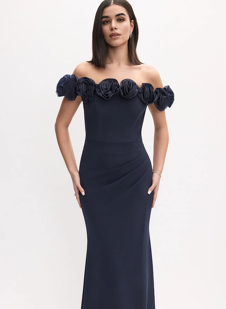 Rosette Detail Dress