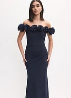 Rosette Detail Dress