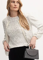 Veste à paillettes métalliques