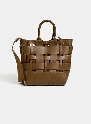 Sac à main à effet treillis