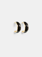 Resin Open Hoop Earrings