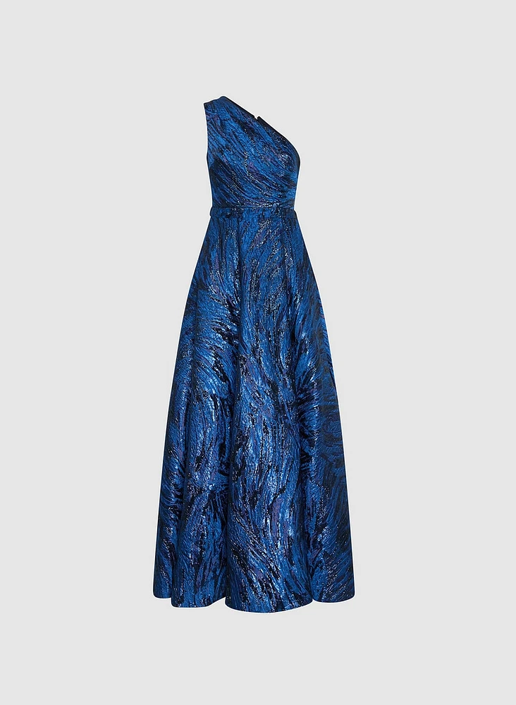 Robe de soirée en jacquard