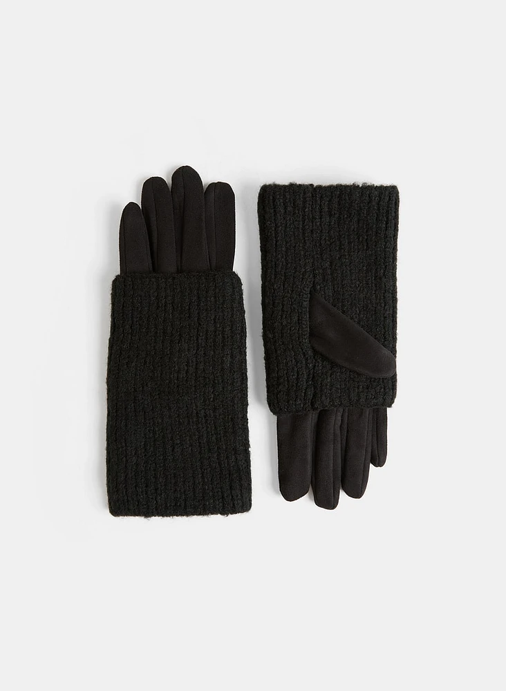 Gants en faux suède