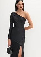 Studded One-Shoulder Dress