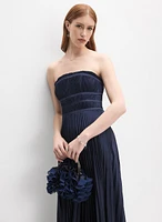 Satin Plissé Dress