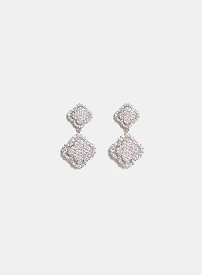 Boucles d'oreilles étagées en trèfle