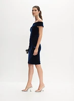Off-the-Shoulder Velvet Dress