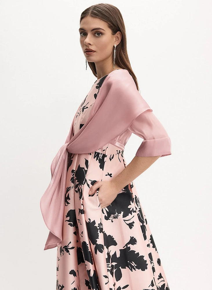 Boléro en organza à nouer l'avant