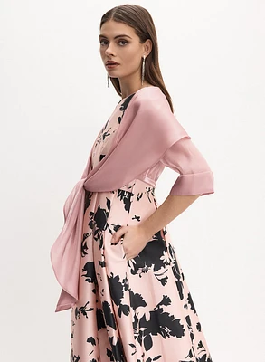 Boléro en organza à nouer l'avant