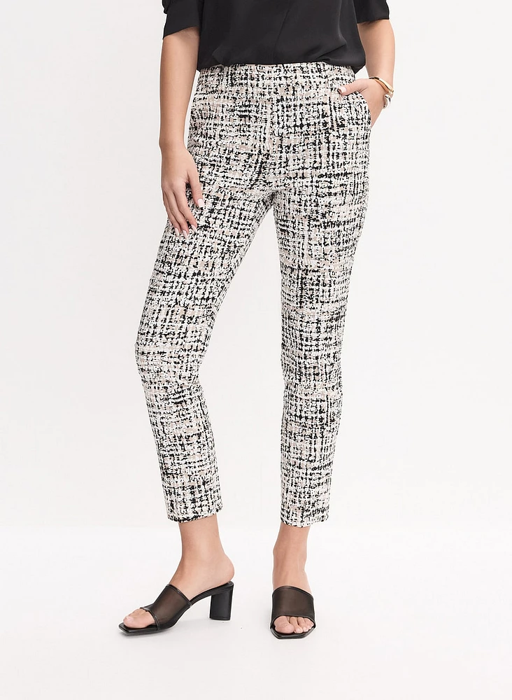 Joseph Ribkoff - Tweed Print Slim Leg Pants