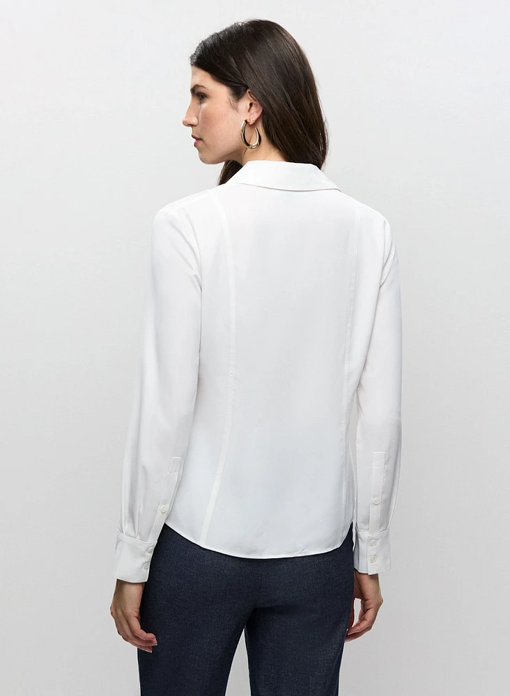 Long Sleeve Button Front Blouse