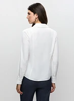 Long Sleeve Button Front Blouse