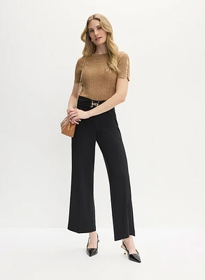 Short Sleeve Sweater & Culotte Pants