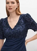 Embellished Soutache Embroidered Dress