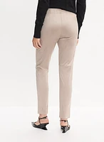 Vegan Suede Slim-Leg Pants