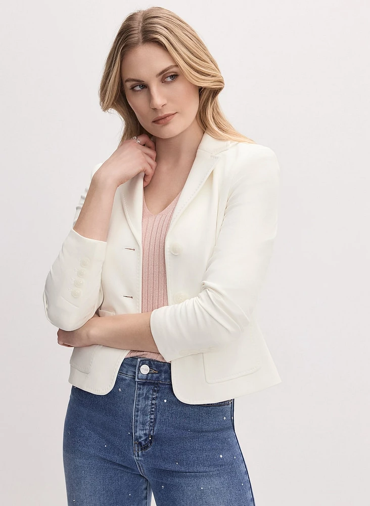 Cropped Rounded Hem Jacket