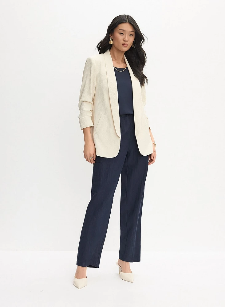 Shawl Collar Blazer & Cargo Pocket Pants