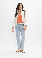 Zip Front Denim Jacket