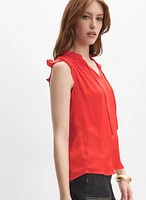 Blouse à mancherons volantés