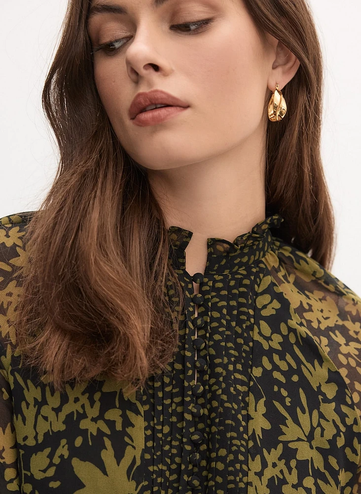 Leaf Print Blouse