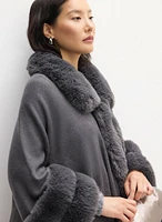 Faux Fur Poncho