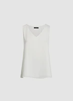 Essential Sleeveless V-Neck Blouse