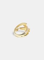 Bague à effet croisé