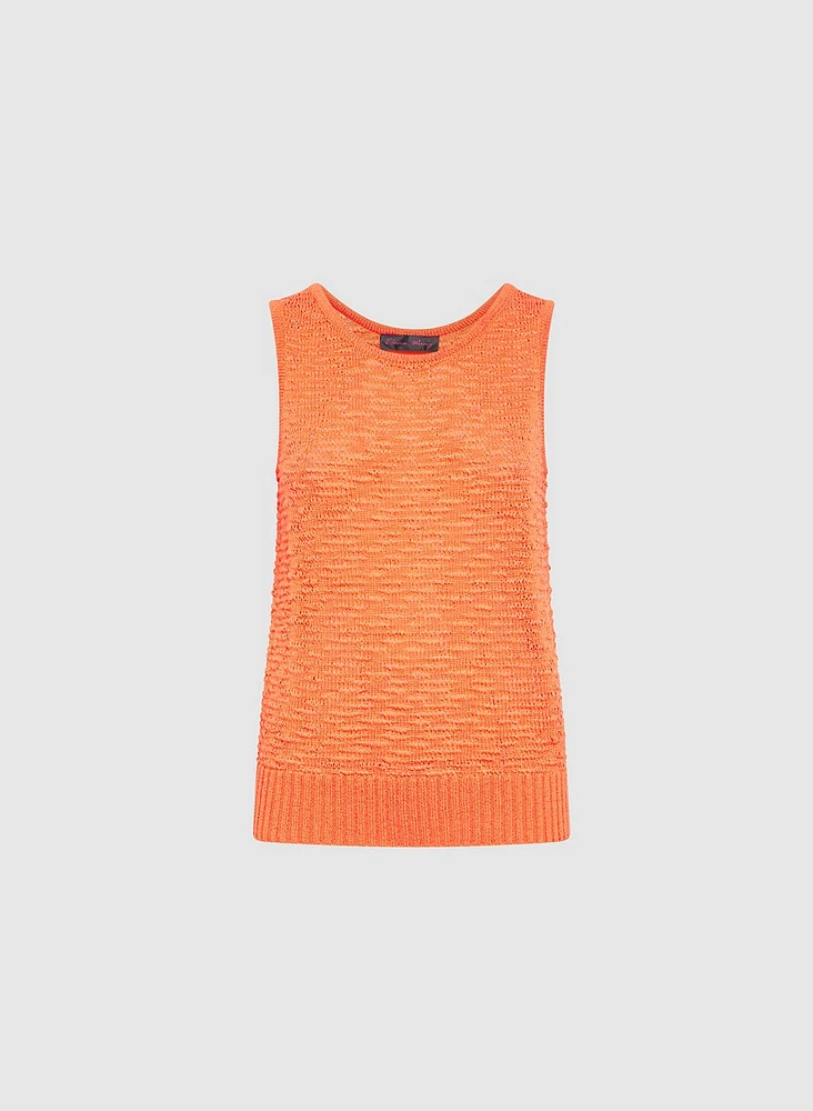 Textured Sleeveless Sweater