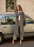 Belted Wool-Blend Coat