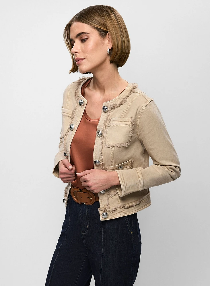 Decorative Fringe Denim Jacket