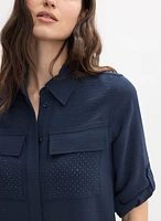 Blouse boutonnée utilitaire