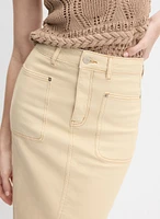 Jupe crayon en coton