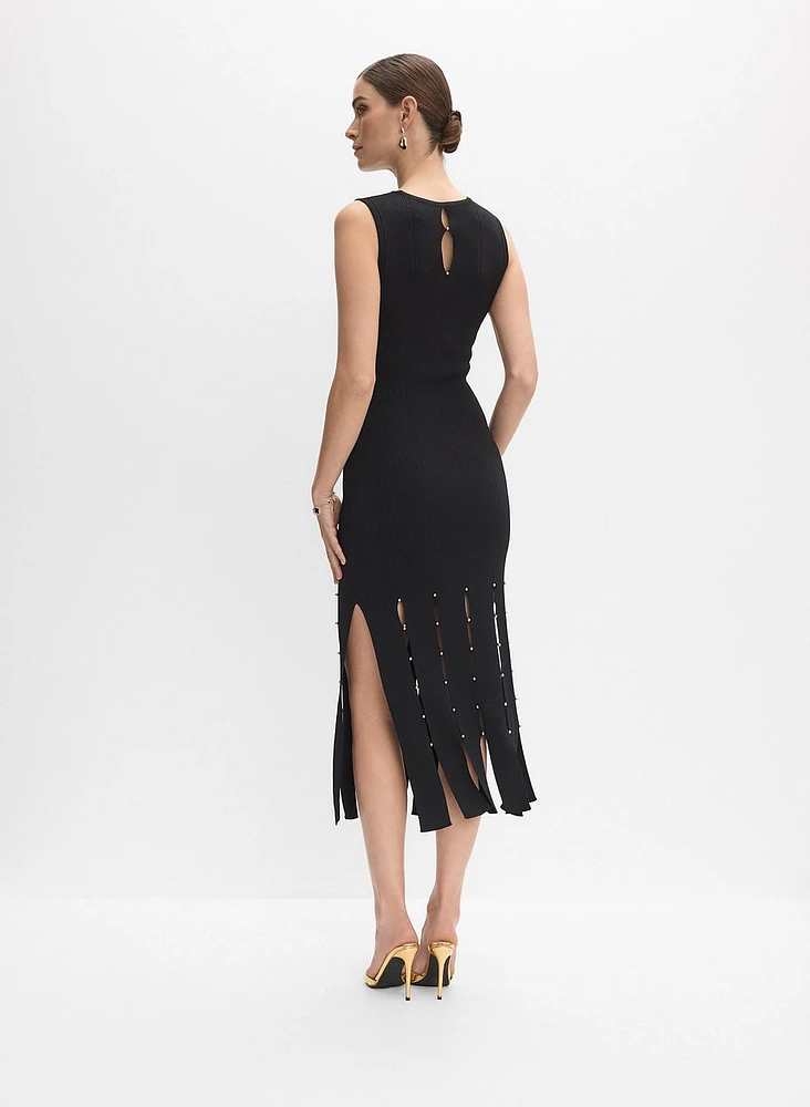 Joseph Ribkoff - Robe à billes en tricot côtelé