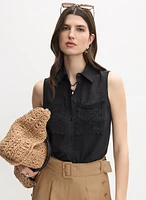 Sleeveless Linen Blouse