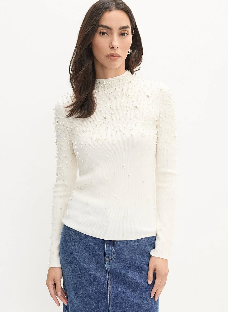 Pearl Embellished Sweater