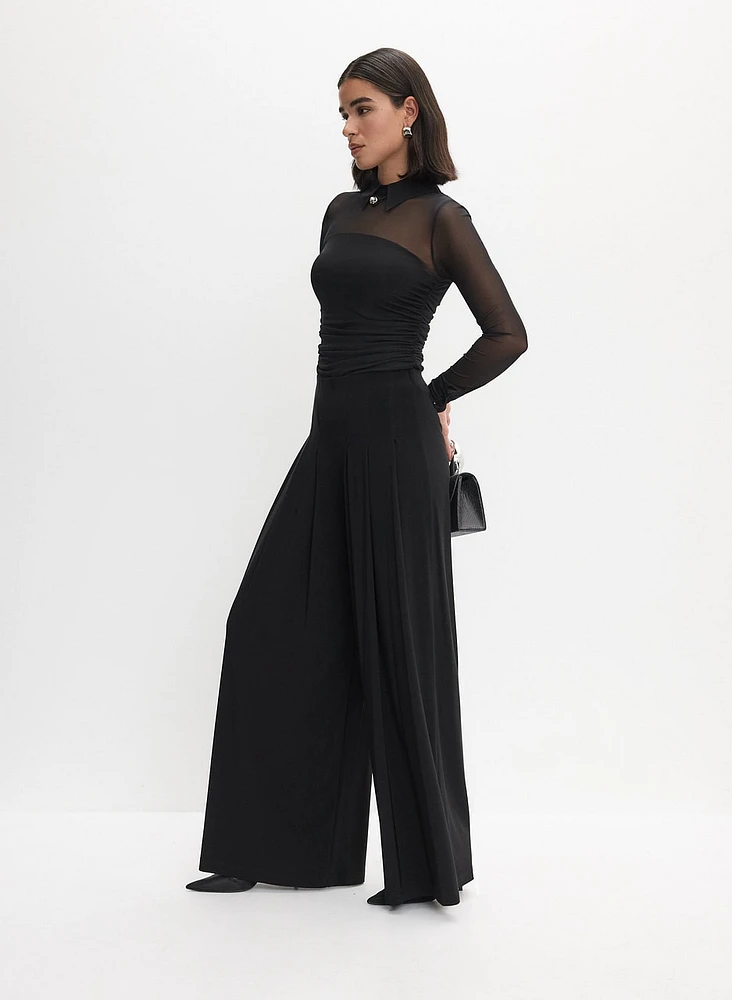 Joseph Ribkoff - Dart Waist Wide-Leg Pants