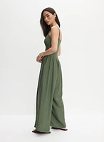 Corset Effect Wide Leg Jumpsuit