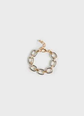 Two-Tone Chain Link Bracelet