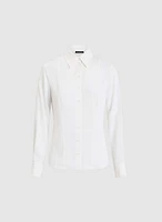 Long Sleeve Button Front Blouse