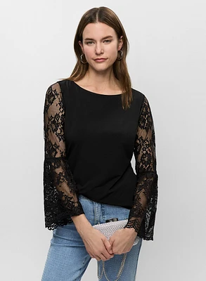 Lace Sleeve Top