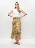 Jupe maxi en crêpe extensible