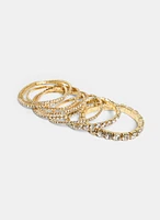 Multi-Row Crystal Stretch Bracelet