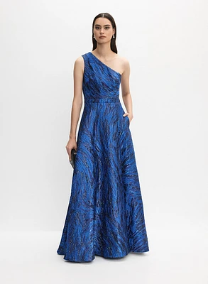 Robe de soirée en jacquard