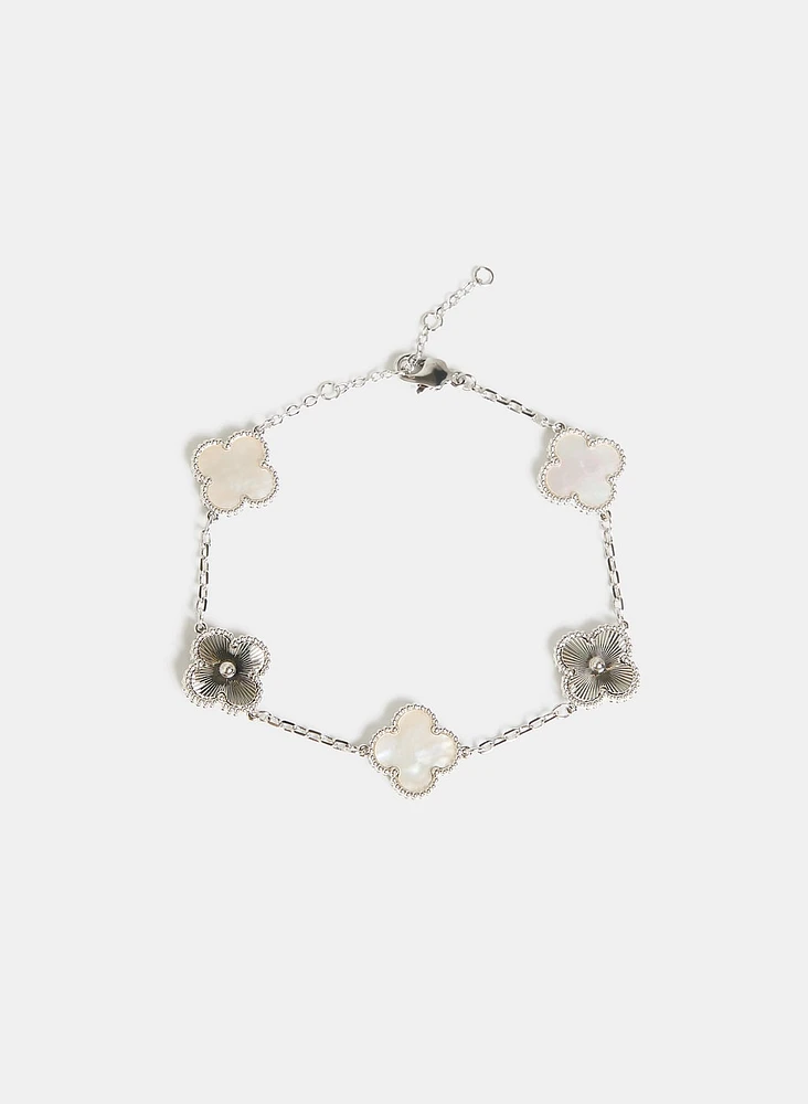 Bracelet à trèfles en résine