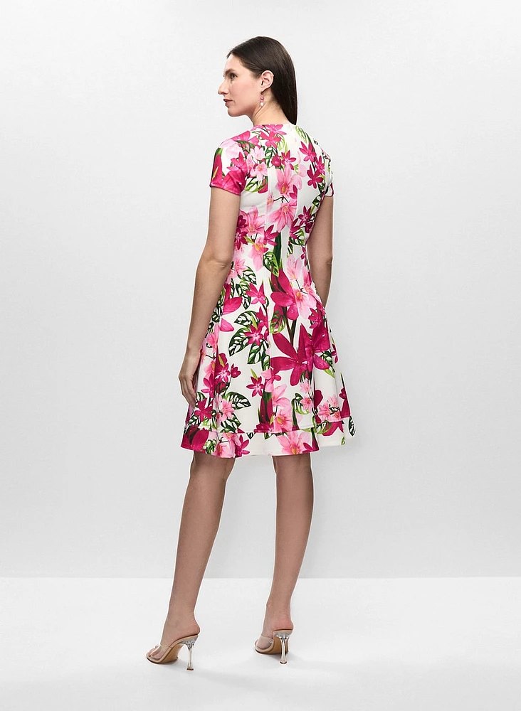 Joseph Ribkoff - Floral Short Sleeve Dress