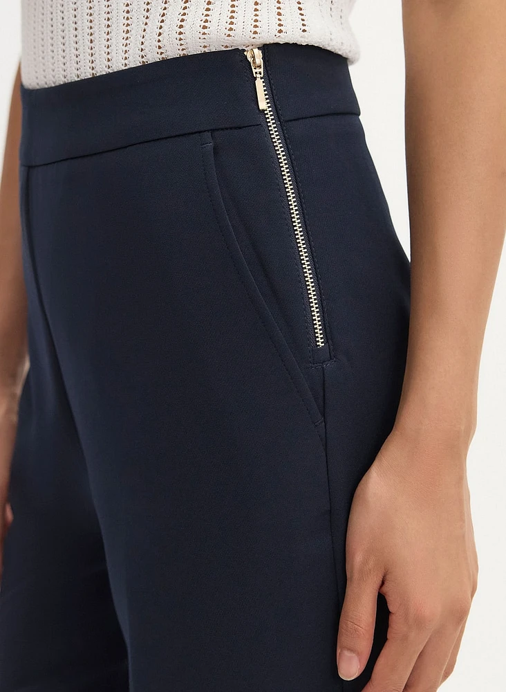 Side Zipper Straight Leg Pants